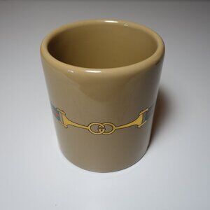 Vtg 80s Gucci Horse Bit Porcelain Coffee Cup Mug Made In Italy, Sz 3.5 in x 3 in